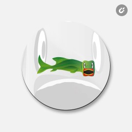 Unbranded Large Fish Animal | 4'' X 4'' Round Decorative Magnet