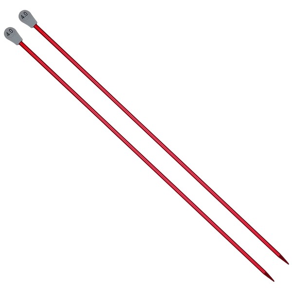 Coopay Knitting Needles 4.0mm UK Size, Knitting Needles 35cm Long, Metal Knitting Pins for Beginners Professional Knitters, Lightweight Knitting Needles for Arthritic Hands