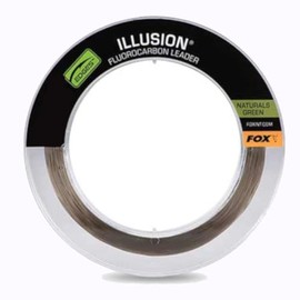Fox Illusion Fluorocarbon Leader - 50 m Leader Line, Colour: Naturals Green, Diameter / Load Capacity: 0.60 mm / 18.2 kg / 40 lb
