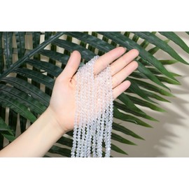 DUQGUHO Purple Crystal Beads Glass Beads Bulk 400 Pcs Loose Beads 6mm for Bracelets Earring Anklet DIY Crafts Jewelry Making (AB-Color)