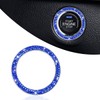 FSTURIOS Bling Crystal Double Rhinestone Car Engine Start Ring Decals,