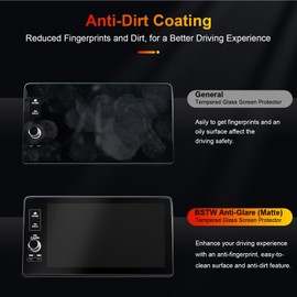 BSTW for 2025 Honda CRV Screen Protector for 2023-2025 CR-V EX-L/2023-2026 Sport Touring/2024-2025 Sport-L 9" Display CRV Hybrid Accessories Anti Glare Tempered Glass Protective Film (CRV 9-In Matte)