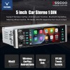 ESSGOO Portable Car Stereo Radio Apple Carplay Android Auto 5"