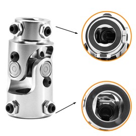 1" DD X 3/4" DD Steering Universal Joint U Joint Shaft Coupler Universal Coupling(Single Chrome)