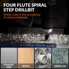 THINKWORK Four Spiral Flute Step Drill Bit Set, 3 Pcs