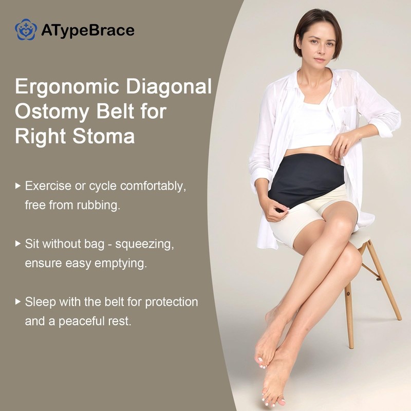 Diagonal Ostomy Belt: Leak - Proof & Odor - Masking