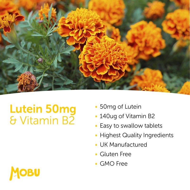 Lutein 50mg and Vitamin B2 | 120 Tablets | Vision