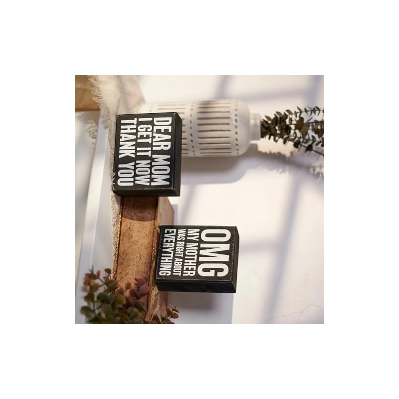 Primitives by Kathy Wooden Box Sign - OMG My Mother