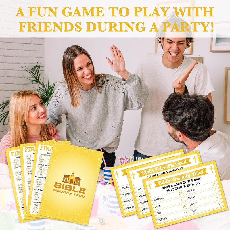 OICPYD Bible Friendly Feud Game for Adults Large Group, Christian