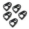 JEESHAN 5pcs Black Adjustable Plastic Hose Clamps 6-12mm / 0.236-0.472