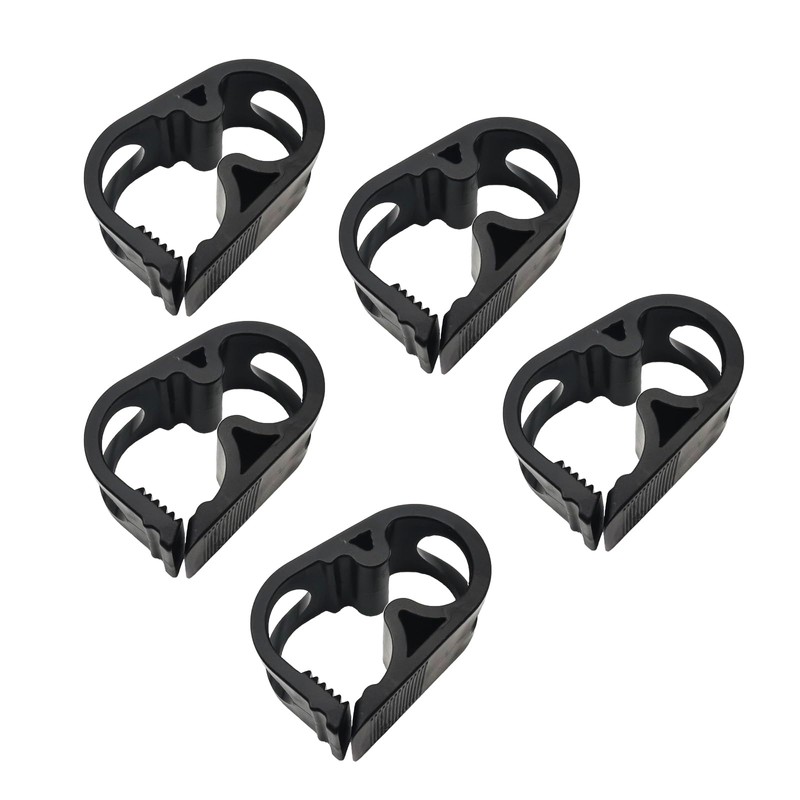 JEESHAN 5pcs Black Adjustable Plastic Hose Clamps 6-12mm / 0.236-0.472