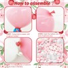 MEHOFOND 146pcs Cherry Baby Shower Balloons Arch Kit, Coquette a