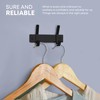 SAYONEYES Matte Black Coat Rack Wall Mount with 2 Double