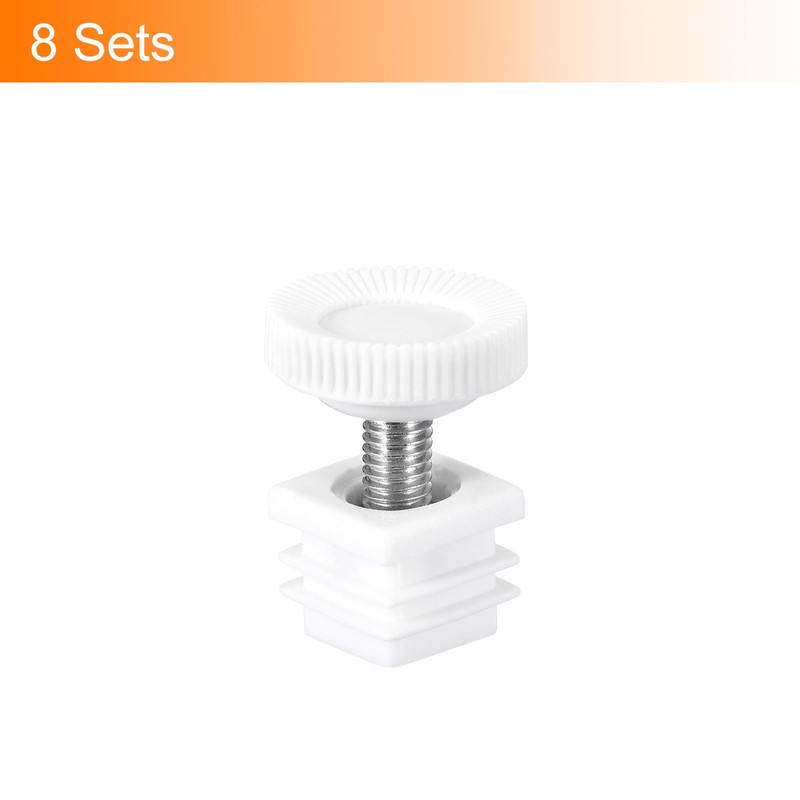 QUARKZMAN Furniture Leveling Feet, 8 Sets 20x20mm - Square Adjustable
