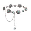 Topbuti Women Turquoise Concho Waist Chain Belts Western Cowgirl Metal
