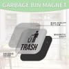 2 Pack Recycle and Trash Magnets,Brushed Silver Recycle Sticker for