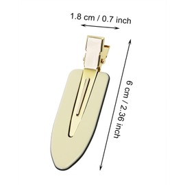 Mini Skater 2.36" Creaseless Hair Clips No Bend Resin Styling Duckbill Hair Barrettes No Crease Flat Clip for Women Hairstyle Bangs Waves Makeup Stylish Hairs Accessories, 2PCS (Solid Beige)