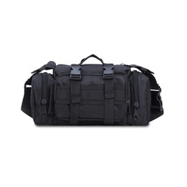 Ogetok Tactical Belt Bag, Military Belt Bag Pack, Utility Bum Bag, Waist Belt with Adjustable Strap for Men and Women, Tactical Shoulder Bag, Handbag for Hiking, Black, black, Neck pouch