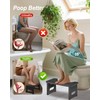Yose Toilet Stool Foldable, 7 Inch Poop Stool for Bathroom,