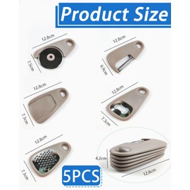 KGDUYC Kitchen Utensil Set Stainless Steel 5-Piece Kitchen Utensils, Portable Kitchen Utensils, Cheese Grater, Bottle Opener, Fruit/Vegetable Peeler, Pizza Cutter, Garlic/Ginger Mill, Camping