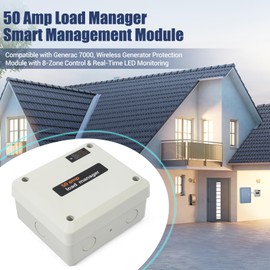 50 Amp Load Manager Smart Management Module compatible with Generac 7000, Wireless Generator Protection Module with 8-Zone Control & Real-Time LED Monitoring