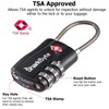 SharkByte TSA Approved Luggage Locks, 3-Dial Security Travel Combination Padlock