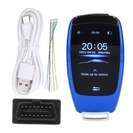 LCD Screen Smart Key, Universal Tk900 LCD Touch Screen Smart Key Remote Control, Keyless Access for Models with Start/Stop Motor Button (Blue)