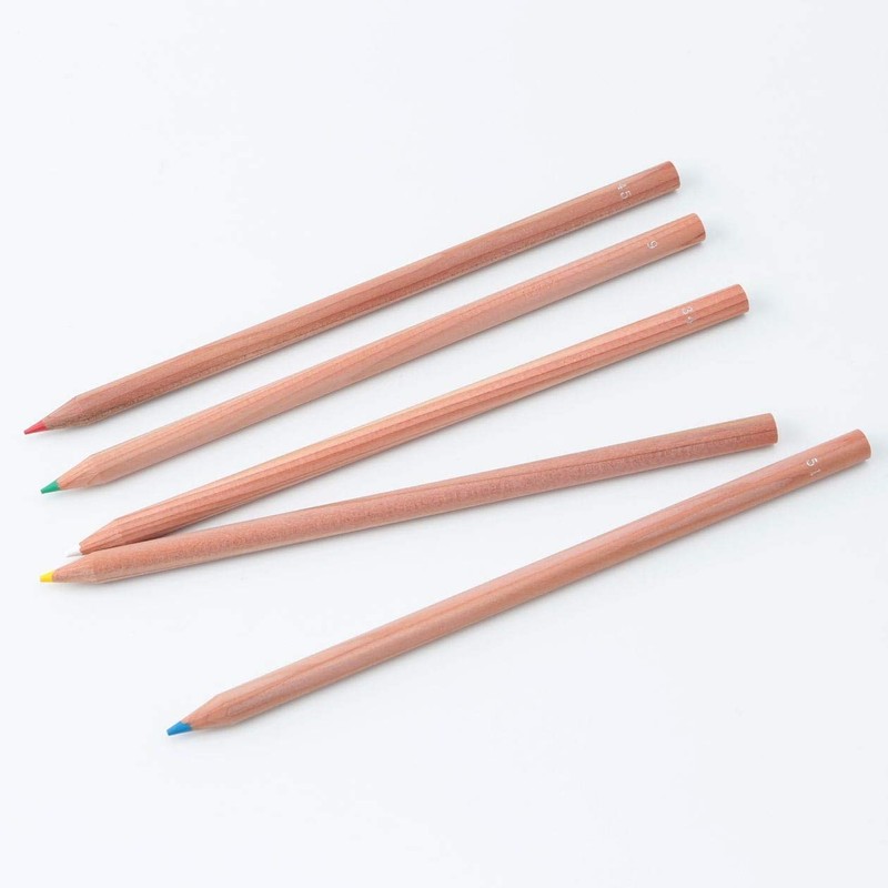 MUJI 15355488 Colored Pencils, 60 Colors, Paper Tube Case