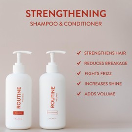 Routine Wellness Conditioner for Stronger Hair - Vegan, All Natural Biotin Conditioner with Nourishing Oils and Vitamins - Rose Hips - 14oz