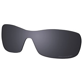Saucer Premium Replacement Lenses for Oakley Antix Sunglasses, High Definition - Shield Black Polarised