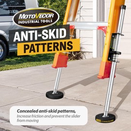 Adjustable Ladder Leveler with Anti-Slip Rubber Feet, Extension Ladder Stabilizer Feet Levelers with Rust Proof Design, Universal Stair Ladder Stabilizer, Ladder Aide Leveling Feet