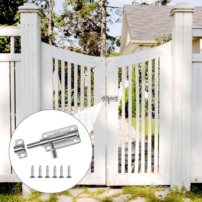 Door Bolt Pack of 2 Sliding Latch Stainless Steel Bolt