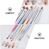 Healeved 6pcs Dual-ended Nail Art Brushes Macaron Style Manicure Pens