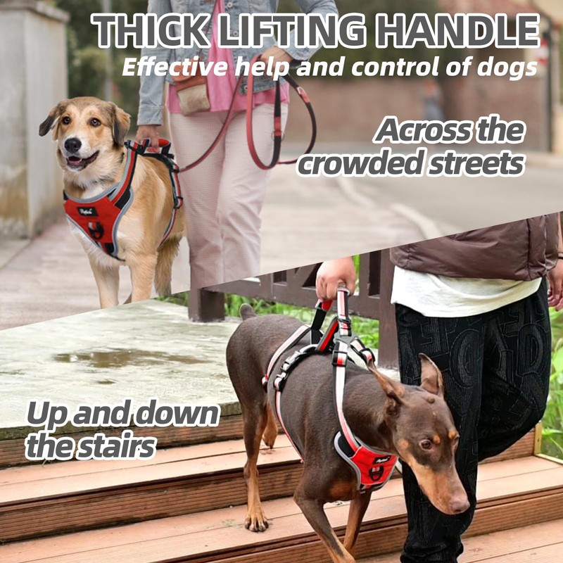 PUPTECK Escape Proof Dog Harness with Padded Handle, No Pull