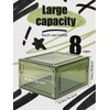 SCAVATA 6 Pack Hat Organizer Box, Stackable Clear Baseball Caps