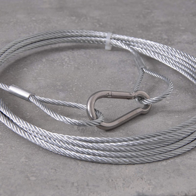 Drahtseile24 Steel Cable with Hook, Wire Rope with Hook and