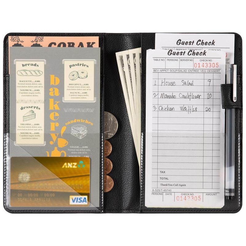 Server Book - Leather Server Books for Waitress, Waitress Book