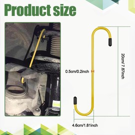 PACLVIO 4PCS Brake Caliper Hanger Caliper Hangers Hooks with Rubber Tips, Universal Durable & Rust-Proof Automotive Tool Brake Caliper Hooks for Braking, Axle, Bearing, Suspension Work (Yellow)