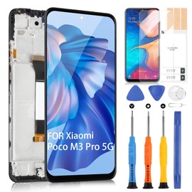 for Xiaomi Poco M3 Pro 5G Screen Replacement for Redmi Note 10T 5G LCD Screen for Xiaomi Redmi Note 10 5G Digitizer Display Touch Screen Assembly Replacement with Frame