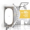 Adjustable 30-45 inches Curved Shower Curtain Rod, Premium Stainless Steel