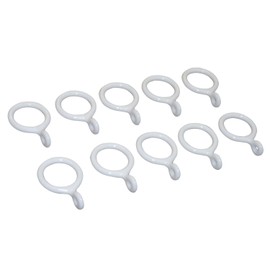 HEIAN SHINDO Curtain Rings for Tension Rods, White, Inner Diameter 0.7 inches (19 mm), Set of 10, RW-19, Heian Shindo Kogyo