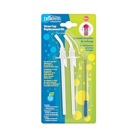 Dr. Brown's Milestones - Kit de repuesto para tazas de paja aisladas de 10 oz/300 ml, sin BPA, 12 m +