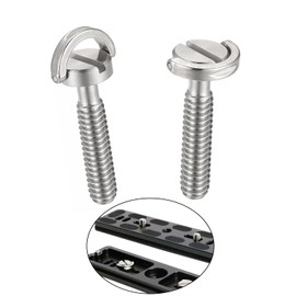 Camera Tripod Screw 1/4 Inch, 2 Pieces 1/4 Inch Screw, Plug Mounting Screw, Stainless Steel Camera Tripod Screw 1/4 Inch, Screw D Ring Screw, for Camera Stand, Microphone Holder Made of Stainless