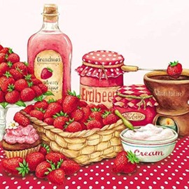 Ambiente Serviettes Lunch 33 x 33 cm Party Strawberry Flavor
