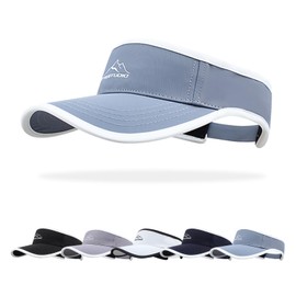 Peicees Wide Brim Visor for Women Men Sports Visor UV UPF50+ Sun Protection Hat Sun Cap for Summer Golf Tennis Running Blue