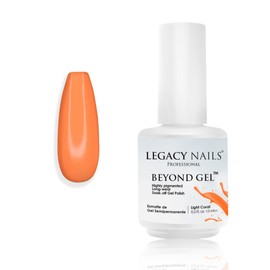 LEGACY NAILS Professional BEYOND GEL SOAK-OFF GEL NAIL POLISH - Full Coverage, Highly Pigmented, Gel Nail Polish, Professional-Grade, Chip-Free, Long-Lasting (BEYOND GEL - LIGHT CORAL 1/2 OZ)