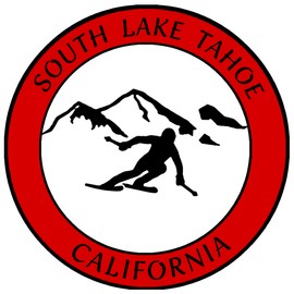 Athena Brands South Lake Tahoe California Extreme Skier Car Truck Window Bumper Sticker Decal - Red