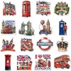 16PCS London Fridge Magnets, England London Icons Themed Refrigerator Locker