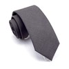 GUSLESON Cotton Silk Tie Solid Gray Skinny Ties Wool Pure