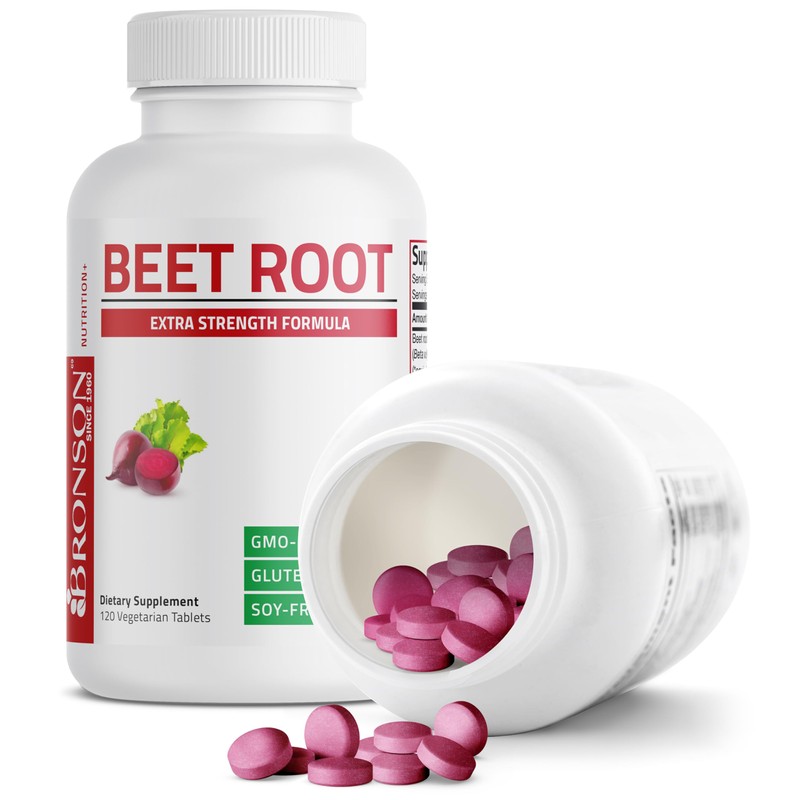 Bronson Beet Root Extra Strength, Non-GMO, 120 Vegetarian Tablets